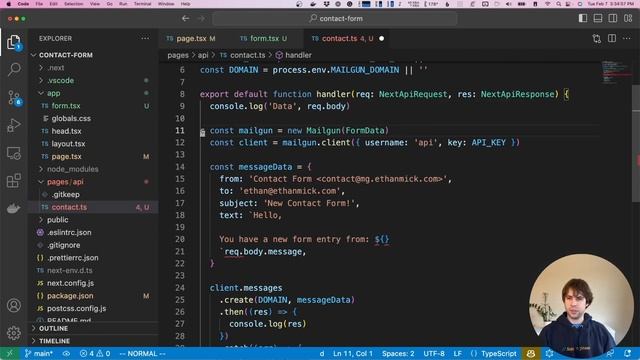 Build a contact form and send an email with React + Next.js (End-To-End!) смотреть онлайн