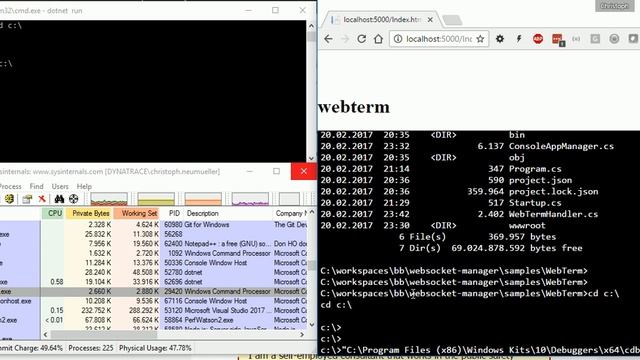 Web Terminal Prototype (.NET Core, Websockets) смотреть онлайн