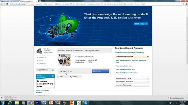 Where and How to download Autodesk Inventor