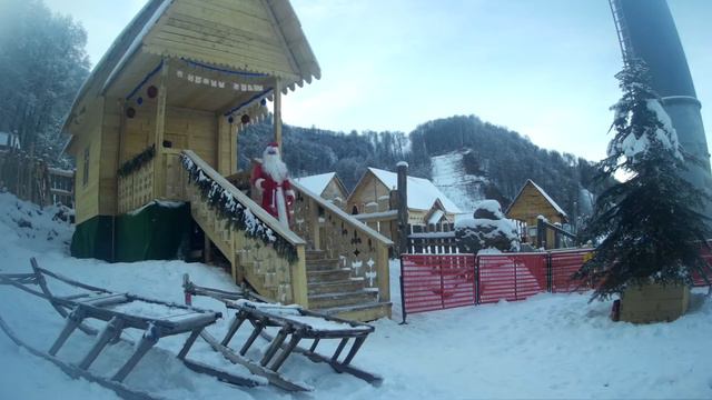 Дед Мороз на оленьей ферме. Роза Хутор | Santa Claus at the deer farm. Rosa Khutor смотреть онлайн