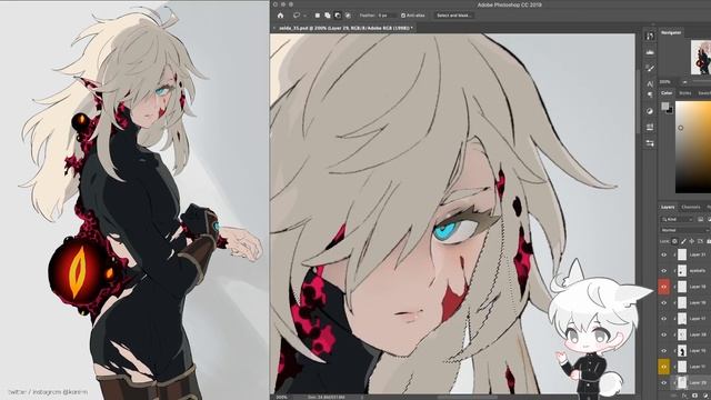 Speed painting - Corrupted Link / photoshop, botw fan art смотреть онлайн