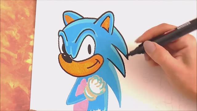 Drawing Sonic the Hedgehog _ drawholic (1) смотреть онлайн