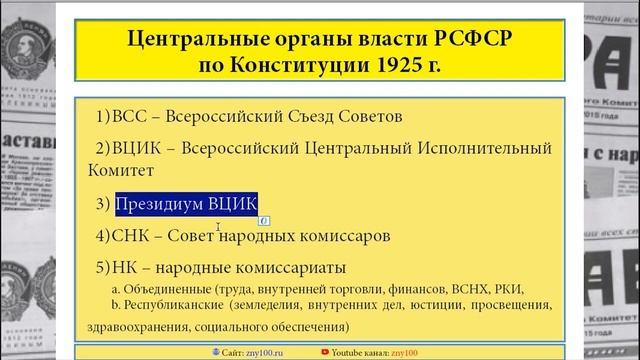 ИОГиП - Конституция РСФСР 1925 г. Кратко. ZNY100 смотреть онлайн