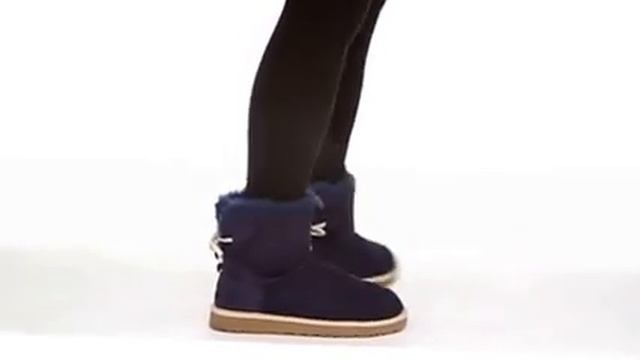 Угги Ugg Mini Bailey Bow Navy - угги со шнурками сзади вместо бантиков смотреть онлайн
