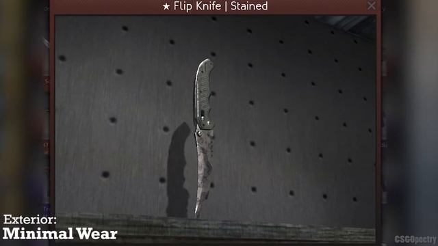 Stained Flip Knife StatTrak skin preview FN/MW/FT/WW/BS — CS:GO смотреть онлайн