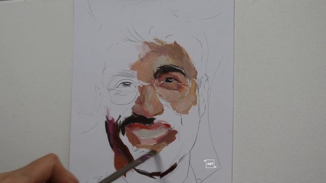 How to paint a face, oil sketch, #128 смотреть онлайн