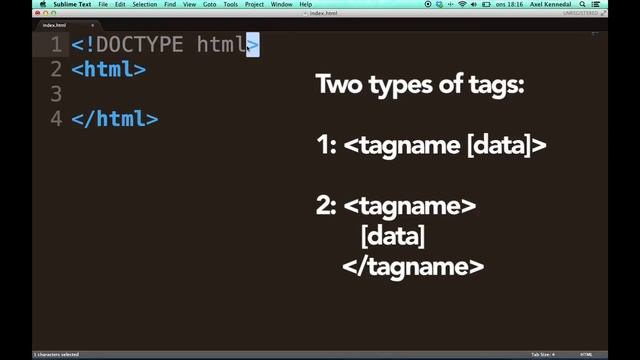 The Skeleton of a HTML 5 Document смотреть онлайн