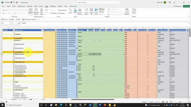 Power BI Income Statement 10 Structure Model - Report Table смотреть онлайн