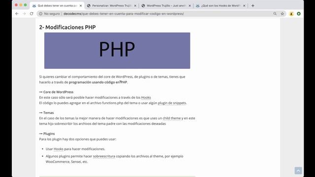 Qué debes tener en cuenta para modificar código en WordPress смотреть онлайн