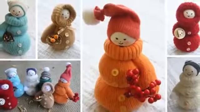 Чудо снеговики из варежки Зимние поделки смотреть онлайн