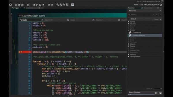 Part 13: Updating the Grid pt 1 - How to Make a Game like Candy Crush using Gamemaker Studio 2