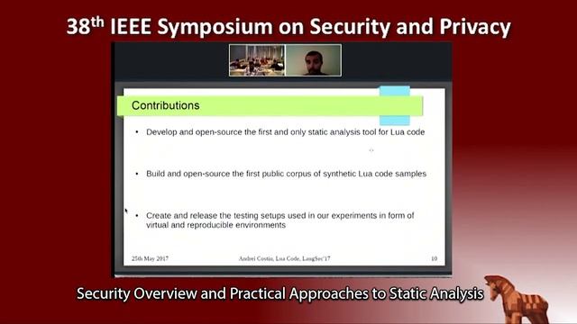Lua code: security overview and practical approaches to static analysis смотреть онлайн