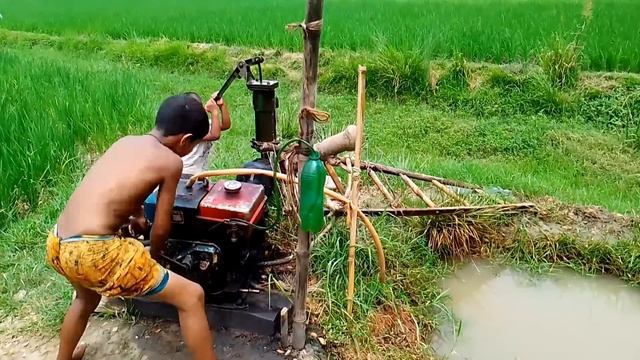 New Style Antic 16 hp Kirloskar Machine Startup By Small Boy.Amazing Skills. смотреть онлайн