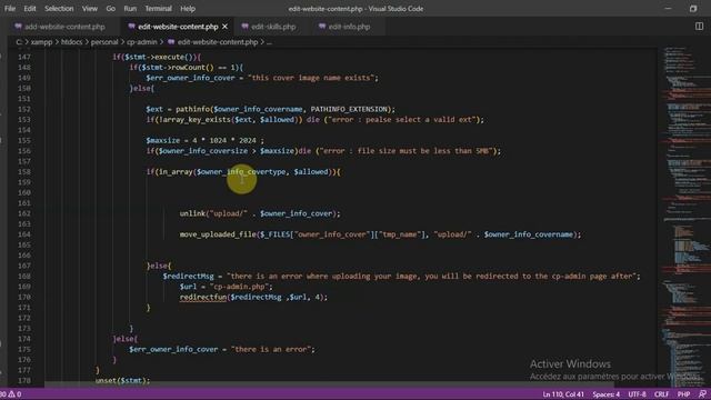 #54 كيفية تحديث الصور وحذف الصور القديمة php برمجة موقع شخصي متكامل بلغة смотреть онлайн