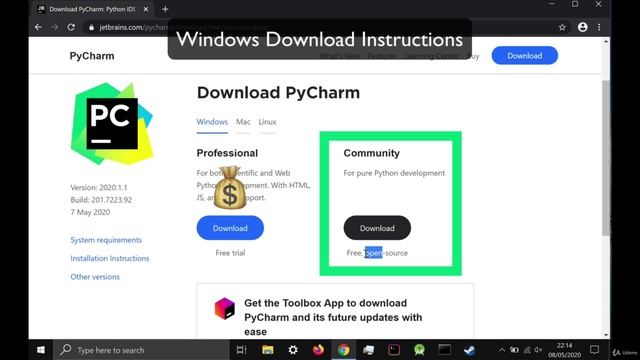 Day 15 - Local Development Environment Setup & the Coffee - 2 Download PyCharm for Windows or Mac смотреть онлайн