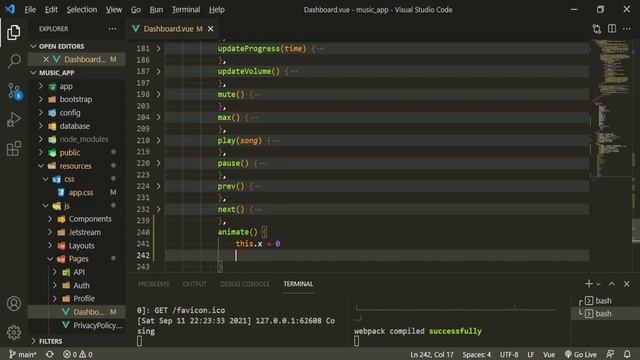 Laravel & Inertia Music Player: VueJs Audio Visualizer [6]