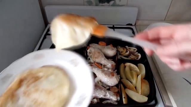 Приготовление 5-ти блюд на многофункциональной 5 -ти секционной сковороде iQuick смотреть онлайн