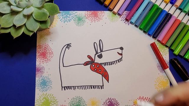 How to draw a Black dog. Scottish Terrier. Как нарисовать черную собаку. смотреть онлайн