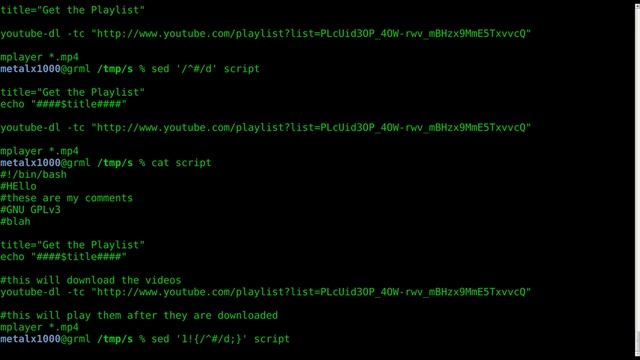 SED Remove Comments From a Script Linux Shell Tutorial BASH Delete Line смотреть онлайн