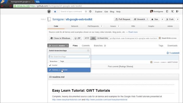 UiBinder Git Repository - GWT Tutorial (Google Web Toolkit) смотреть онлайн