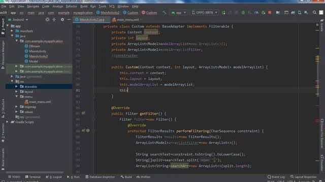 Android Studio Search filter | Add Search Filter in Listview BaseAdapter | SQLite database search смотреть онлайн