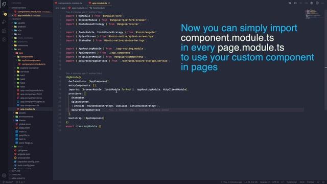 How to generate Custom Component Module and Import in Ionic 5 смотреть онлайн