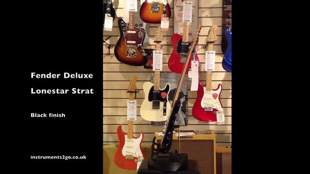 Fender Deluxe Lone Star Stratocaster Black 360° View смотреть онлайн