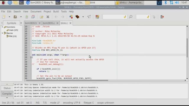 Raspberry Pi 4 (Broadcom) BCM2835 Library Install Embedded C LED Blink Tamil смотреть онлайн