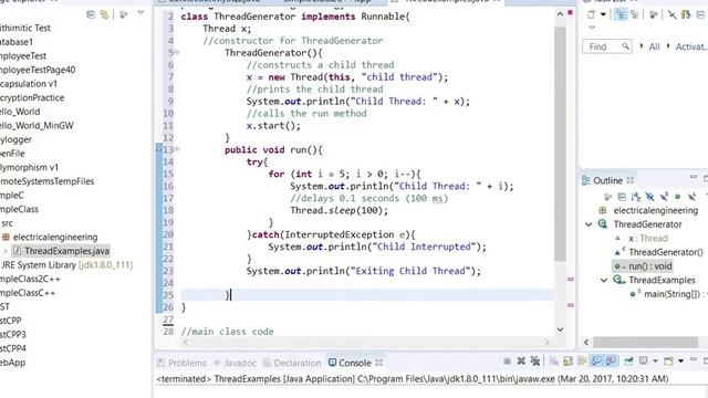 Advanced Java- Create a Thread and Implement Runnable смотреть онлайн