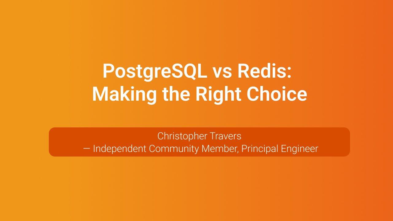 PostgreSQL vs Redis: Making the Right Choice — Christopher Travers, PGConf.Russia 2023 смотреть онлайн