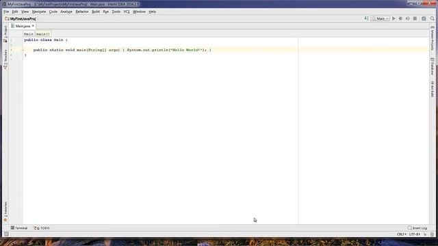 Intellij - create java project - Hello World смотреть онлайн