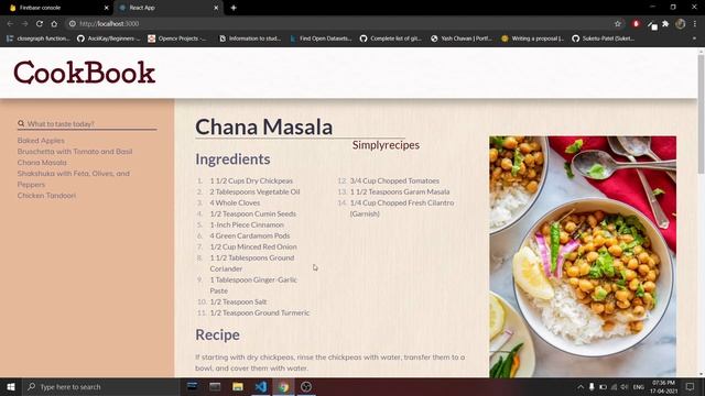 CookBook Website - React.js and Firebase смотреть онлайн