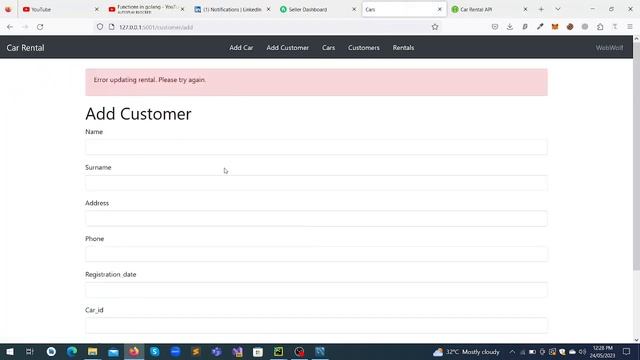 python car rental website with REST API from scratch demo смотреть онлайн