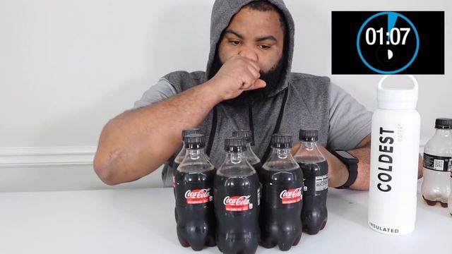 THE 3 MINUTE COKE ZERO CHUG BY BADLANDS CHUGS| Gulp| No Burp| Chugging| Badlandschugs