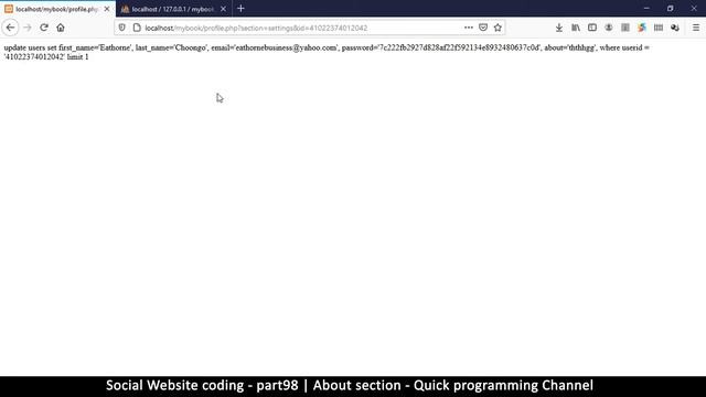 Social Website from scratch - Part 98 - Adding about section | OOP PHP with MYSQL Database смотреть онлайн
