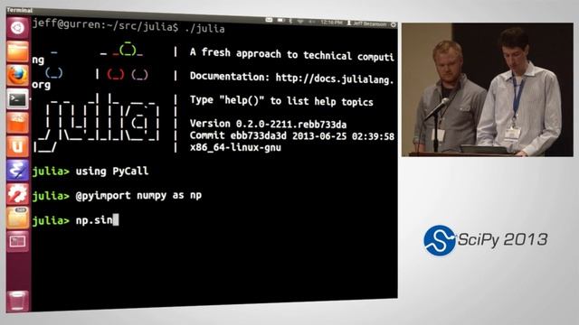 Julia and Python: a dynamic duo for scientific computing; SciPy 2013 Presentation смотреть онлайн