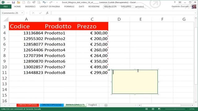 EM17 Inserire IMMAGINI su Excel con INSERISCI COMMENTO смотреть онлайн