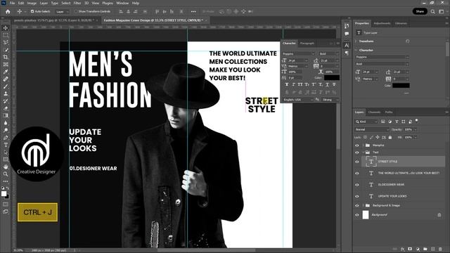 How to Create a Magazine Cover in Photoshop Cc Tutorial 2023 смотреть онлайн