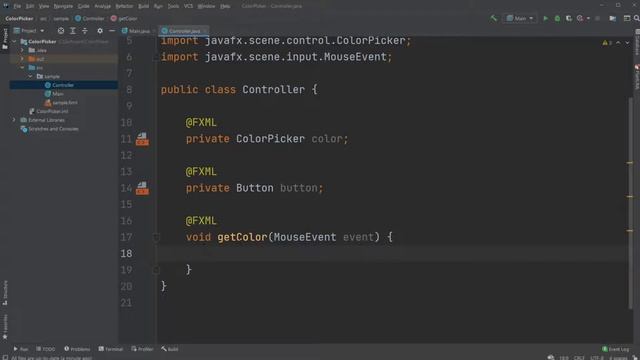 JavaFX and Scene Builder Beginner Course - IntelliJ #15: ColorPicker смотреть онлайн