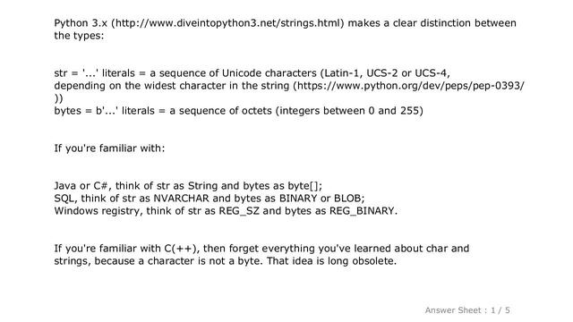 PYTHON : What does the 'b' character do in front of a string literal? смотреть онлайн