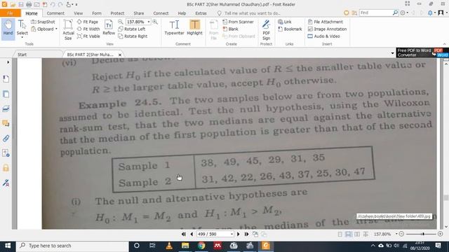 Wilcoxon Rank Sum Test for Independent Samples смотреть онлайн