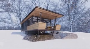 Загородный коттедж - яхта из 2 40 футовых контейнеров, современная архитектура, минимализм, флэтхаус