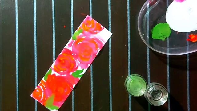 Easy origami book mark | Water colour painting | Paper crafts | draw flower | Water colour book mar смотреть онлайн
