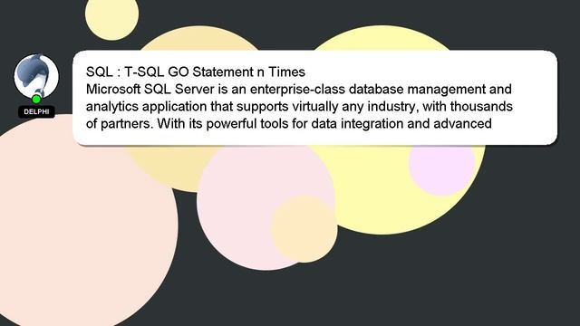 SQL : T-SQL GO Statement n Times смотреть онлайн