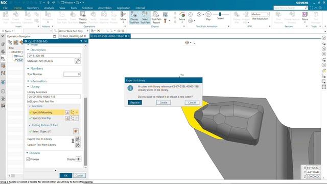 Automatic Update from Library Tools in NX CAM смотреть онлайн