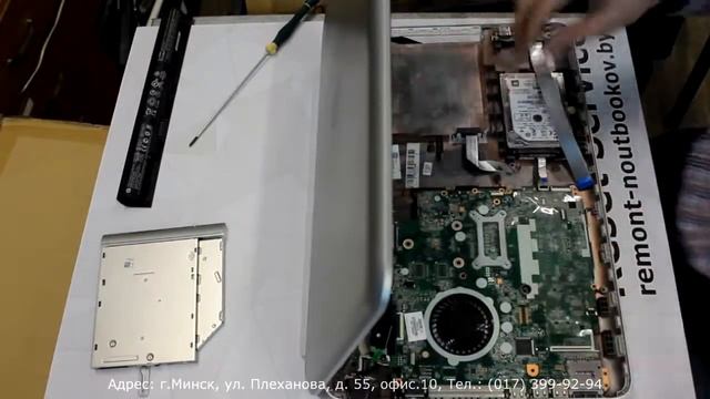 HP 17 - чистка системы охлаждения ноутбука (перегрев, разборка и сборка) смотреть онлайн