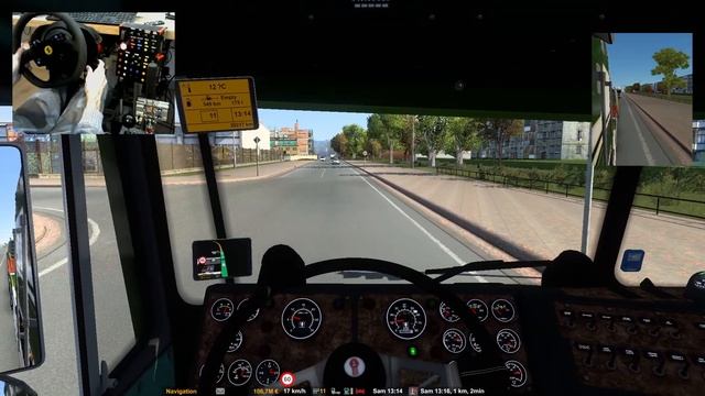 ETS2 1.48.5 - Kenworth K100E 600cv - Modular floor (19T) from (RU) Roslavl to Ioukhnov смотреть онлайн