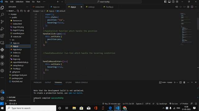 tooltip using react js || coding ninja react test смотреть онлайн