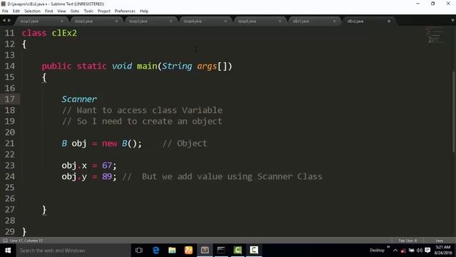 How to use instance variable in Java Program? смотреть онлайн