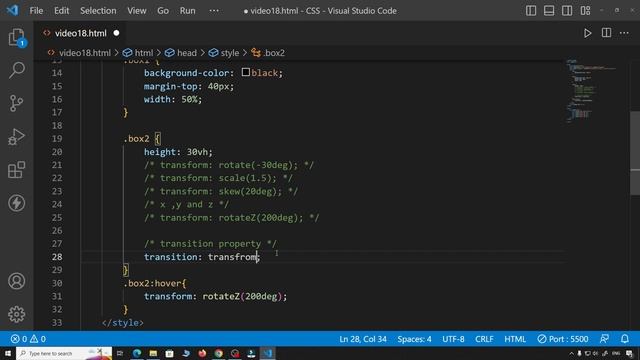 transform, transition and animation property css in hindi #18 смотреть онлайн